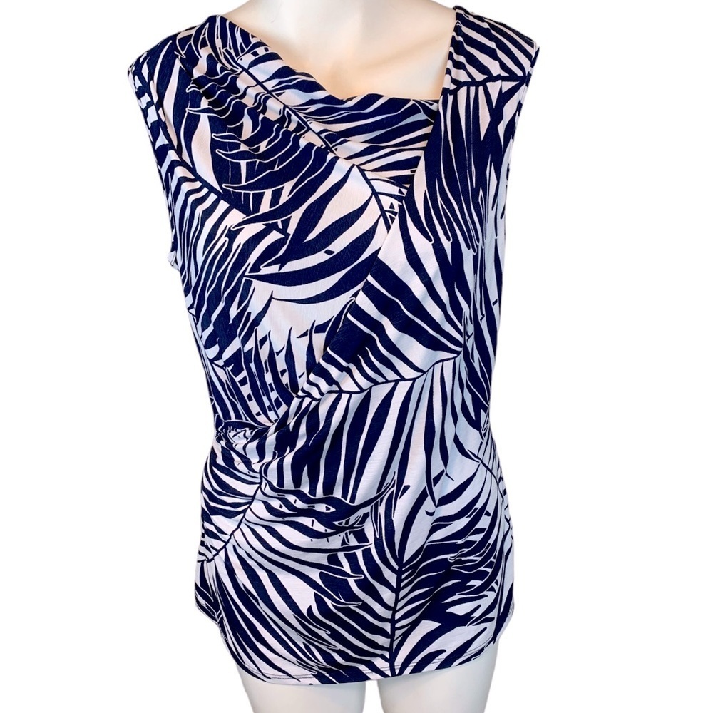 Soft Surroundings Sleeveless Botanical Pattern Blouse- Sz Small